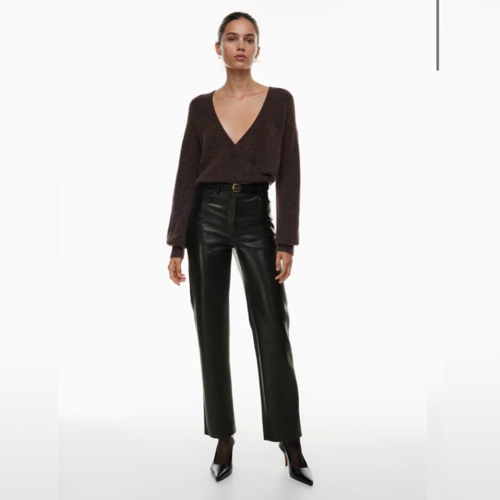 Wilfred The Melina Faux Vegan Leather Black Pants Size 10